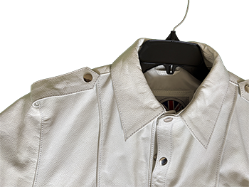 A3 white leather shirt